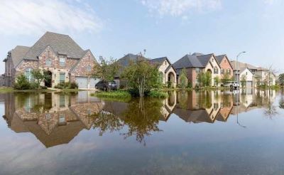 flooded houses
