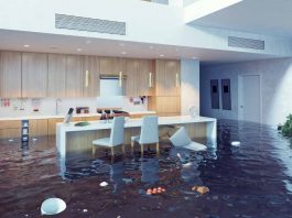 flooded kitchen