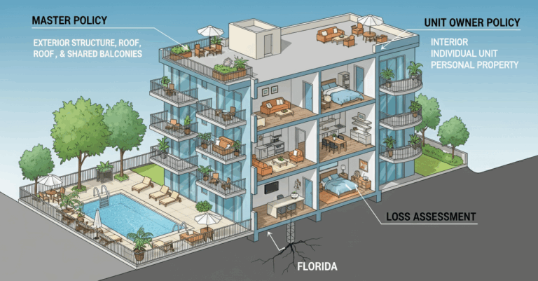 Condo insurance policy overview illustration