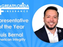GreatFlorida Insurance Names Luis Bernal 2026 Representative of the Year